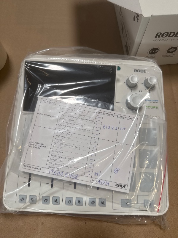 Photo 1 of RØDE RØDECaster Duo Compact All-in-One Audio Production Solution for Podcasting, Streaming, Music Production and Content Creation (White)