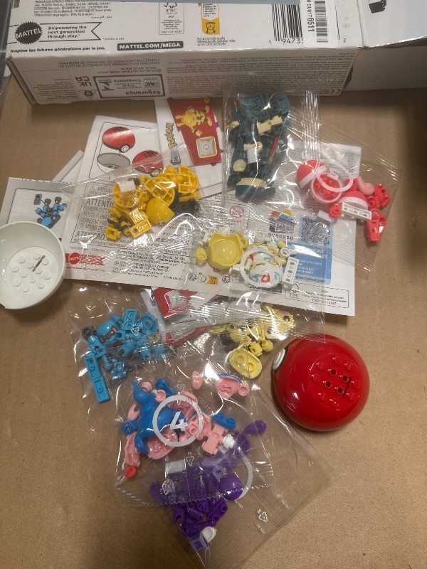 Photo 1 of MEGA Pokemon Action Figure Building Toys, Trainer 8 Pack with 189 Pieces, Togepi Pichu Happiny Munchlax Riolet Toxel Elekix and Mime Jr, for Kids (Amazon Exclusive)