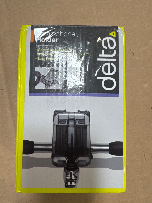 Photo 1 of Bicycle Phone Mount By Delta Cycle - Lockable Bike Phone Mount Handlebar Adjusts To Any Size Bar - Fits Any Phone Or IPhone Up To 3.5" x 7.8" - Easily Accessible Bike Phone Holder