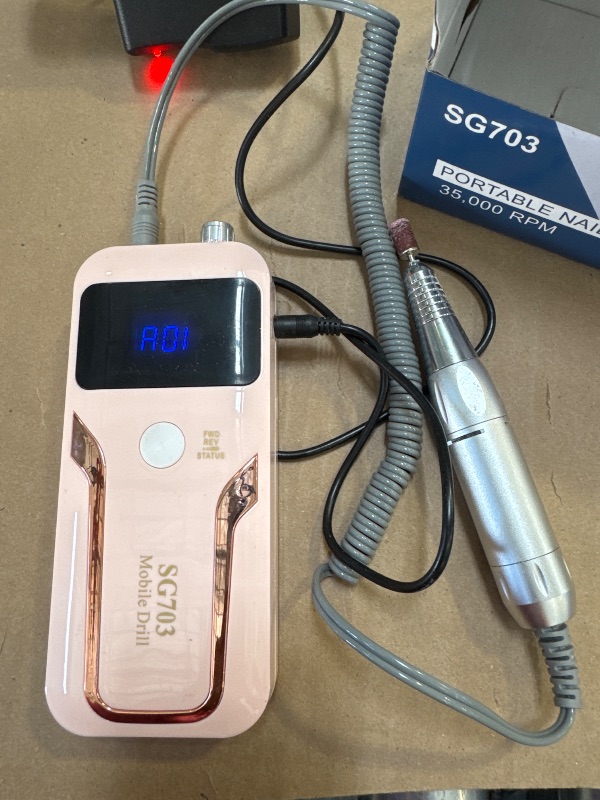 Photo 1 of Electric Nail Drill, DELIFO Portable Nail Drill Professional PedicureRechargeable 35000 RPM Nail File Machine Acrylic Nails Polishing Tools LED Display for Home Salon Manicure