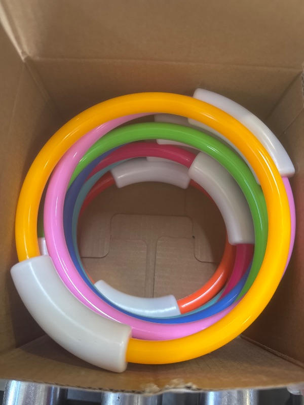Photo 1 of JOYIN Dive Rings Pool Toys, 8 Pcs Colorful Pool Rings for Kids, Underwater Training Swimming Diving Toy for Kids Gifts Summer Swim Water Fun Games