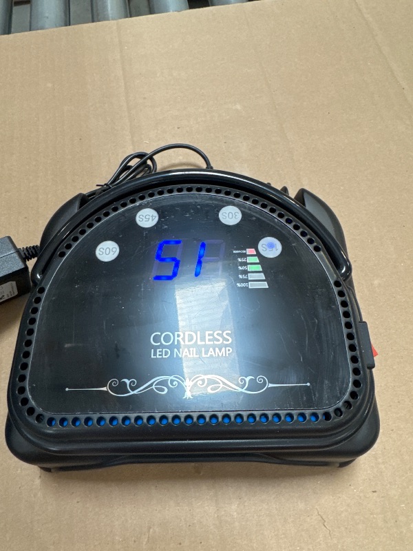 Photo 1 of 3 Types Cordless Rechargeable LED Nail Lamp Nail Dryer Machine UV Light Dryer Gel Nail Lamp with Smart Sensor Manicure Tools(US Plug)