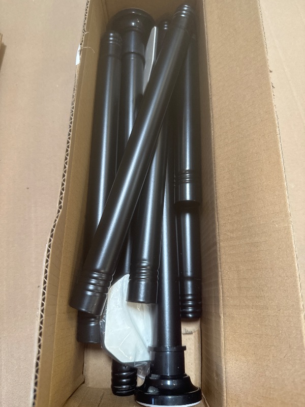 Photo 1 of Tension Curtain Rod, Extra Long Outdoor Curtain Rod 43-100 Inch Adjustable, 1.1 Inch Diameter Thick Heavy Duty Black Shower Curtain Rod, Stainless Steel Shower Rod for Bathroom No Drilling, No Rust