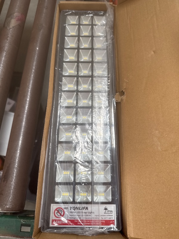 Photo 1 of 100W LED Shop Lights, 11000LM 6000K Plug in Garage Light with 6FT Power Cord, IP66 Waterproof Work Light for Garage, Outdoor, Workshop, Yard, Indoor Garage, Warehouses, Yard, Carport