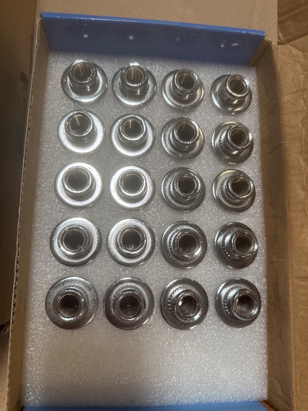 Photo 1 of 12x1.5 Lug Nuts 20 Pcs Chrome Closed End Mag Style Lug Nuts with Washer 13/16" (21mm) Hex Compatible with Toyota Camry/Corolla/Tacoma Lexus