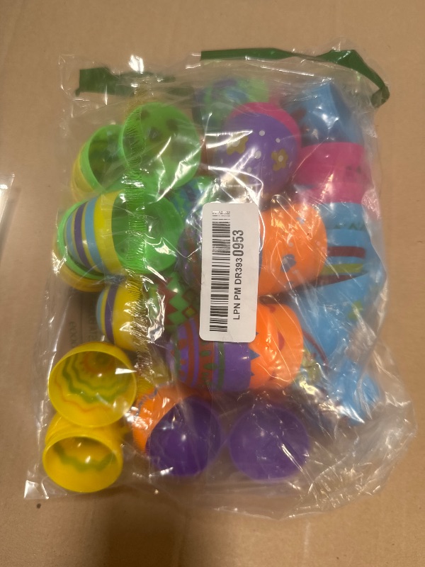 Photo 1 of JOYIN 36PCS 2.3" Printed Empty Colorful Plastic Eggs Fillable, Bright Plastic Eggs Bulks for Festival Hunt, Filling Treats, Party Favor, Basket Stuffers, Classroom Prize Supplies