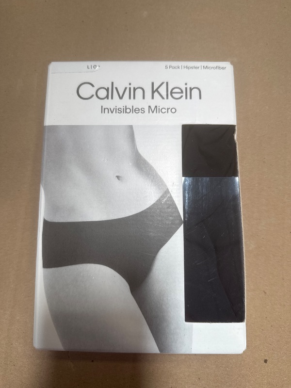 Photo 1 of Calvin Klein Women's Invisibles Seamless Hipster Panties, 5 Pack, Black, Large
