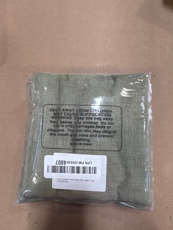 Photo 1 of GAWAMAY Decorative Square Sage Green Throw Pillow Covers 18"x18" Inch Set of 2, Super Soft Chenille Pillows Farmhouse Fall Pillowcase for Living Room Bedroom Sofa Couch Cushion Cover 45x45cm