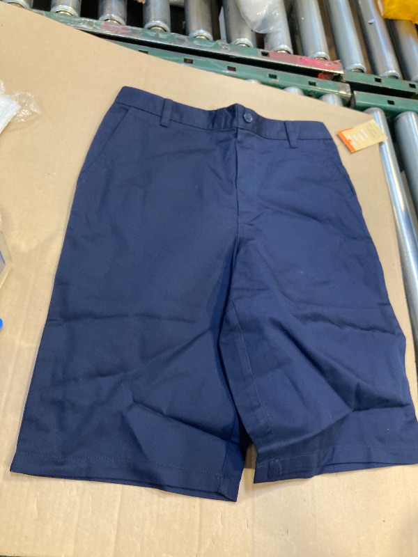 Photo 1 of French Toast Boys' Adjustable Waist Stretch Flat Front Shorts (Standard & Husky) for School Uniform ( size 14 ) 