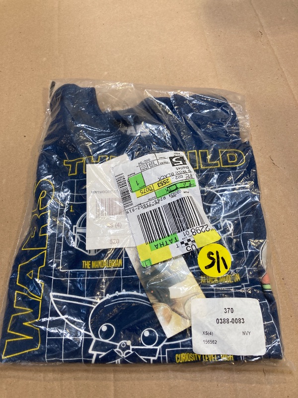 Photo 1 of Disney Collection Little & Big Boys Crew Neck Long Sleeve Star Wars Graphic T-Shirt size xs 