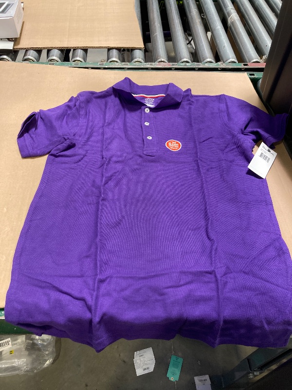 Photo 1 of French Toast Big Boys Short Sleeve Pique Polo, Purple, XX-Large/18/20