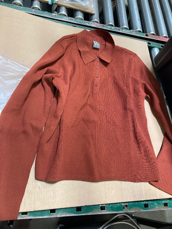 Photo 1 of Ribbed Collar Knit Top ( womens size large ) 