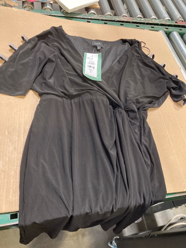 Photo 1 of MSK Short Vent Sleeve Sheath Dress, Medium, Black