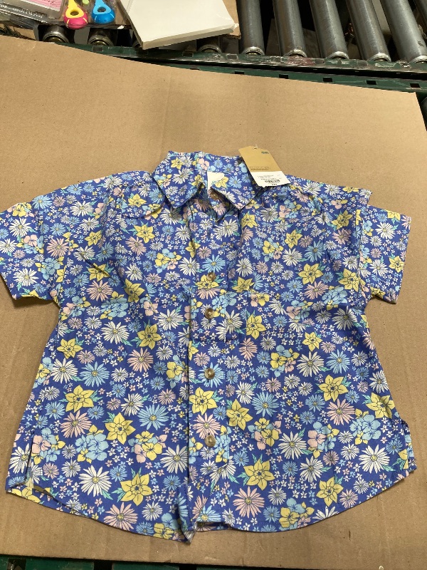Photo 1 of Thereabouts tle & Big Girls Adaptive Short Sleeve Button-Down Shirt ( size small )