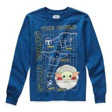 Photo 1 of Disney Collection Little & Big Boys Crew Neck Long Sleeve Star Wars Graphic T-Shirt size xs