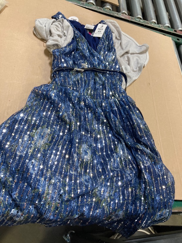 Photo 1 of Byer California Big Girls Belted Sleeveless 2-pc. Dress Set, 20.5 Plus, Blue