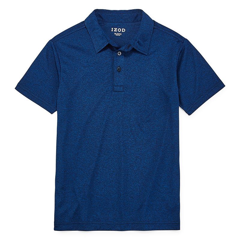 Photo 1 of IZOD Little & Big Boys Short Sleeve Wrinkle Resistant Moisture Wicking Polo Shirt, Medium, Blue