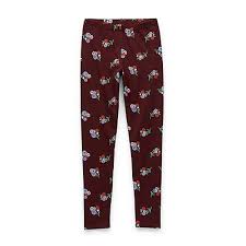 Photo 1 of There Abouts Burgundy floral print Leggings teen Girls Size xl 