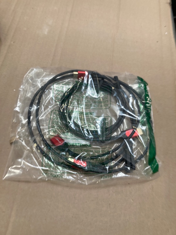 Photo 1 of 10K 8K HDMI Cable 2.1 2 Pack 6ft, JSAUX 48Gbps Ultra High Speed HDMI Cable Braided Cord, 4K@120Hz, 4K@144Hz, 8K@60Hz, HDCP 2.2&2.3, HDR 10, eARC,ARC Compatible with Dolby PS5 Monitor HDTV Soundbar-Red