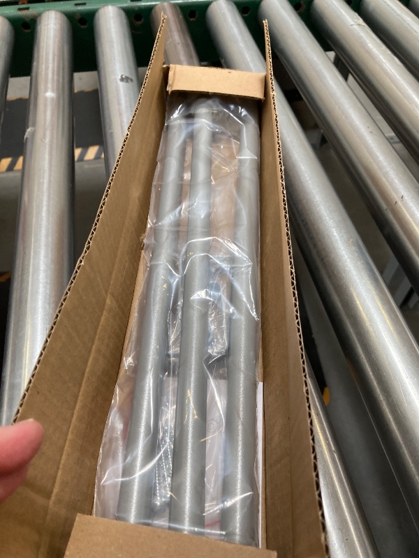 Photo 1 of SMODBRODRE Curtain Rods for Window 32 and 48, Silver 5/8 inch Splicing Single Window Curtain Rod Set with Brackets