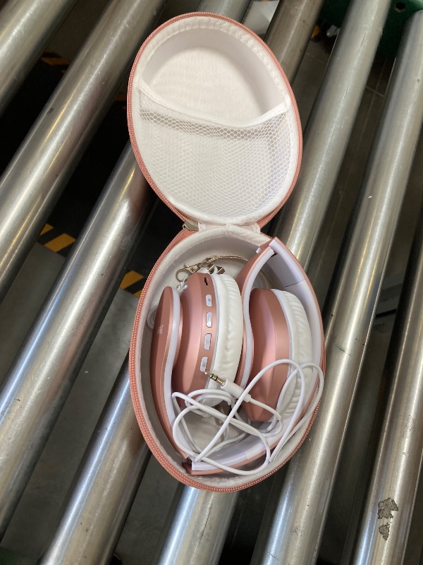 Photo 1 of ZIHNIC Bluetooth Headphones Over-Ear, Foldable Wireless and Wired Stereo Headset Micro SD/TF, FM for Cell Phone,PC,Soft Earmuffs &Light Weight for Prolonged Wearing(Rose Gold)