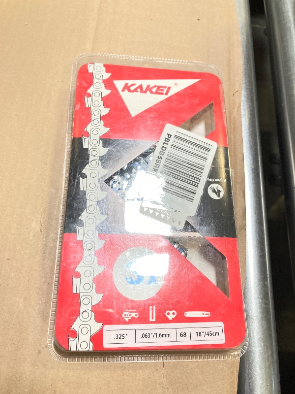 Photo 1 of KAKEI Stihl Chainsaw Chain 18 Inch .325" Pitch .063" Gauge 68 Drive Links- 26RS 68 Fits Stihl (PRE 2023 .063" Gauge) 025, MS250, MS251, 3005 008 4717-36390050068, V68 (3 Chains)