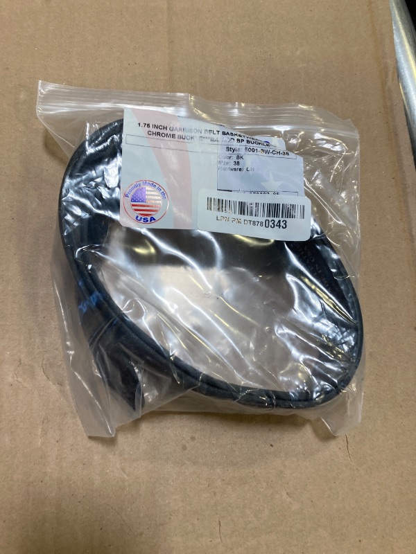 Photo 1 of Perfect Fit Leather Basket Weave 1.75 Garrison Belt, Tactical First Response Police & Security, Black