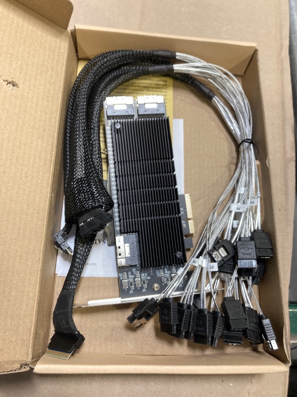Photo 1 of IO CREST 24 Port SATA III to PCIe 3.0 x4 Non-RAID Expansion Card JMB575 JMB582 Low Profile Bracket,SI-PEX40169