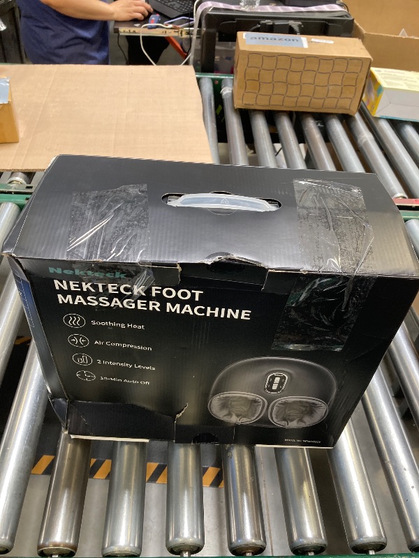 Photo 1 of Nekteck Shiatsu Foot Massager Machine with Soothing Heat, Deep Kneading Therapy, Air Compression, Improve Blood Circulation and Foot Wellness,Relax for Home or Office Use(Gray)