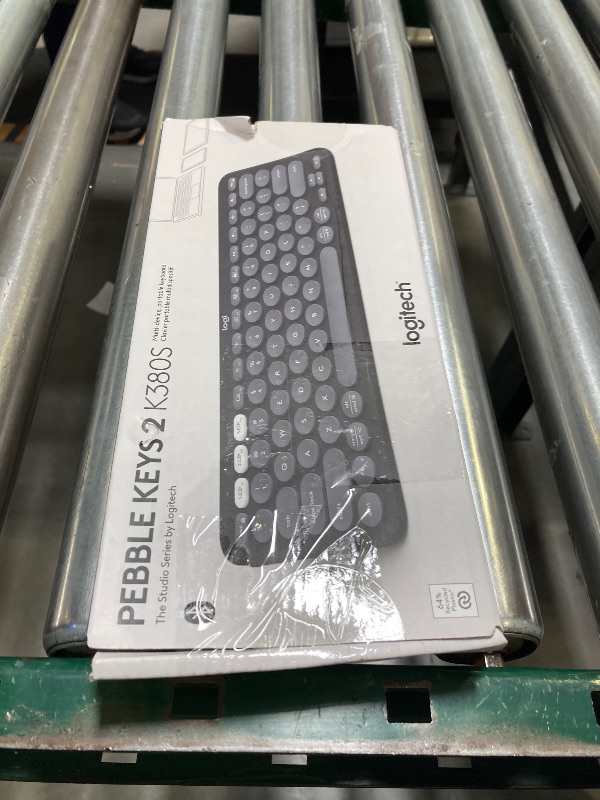 Photo 1 of Logitech Pebble Keys 2 K380s, Multi-Device Bluetooth Wireless Keyboard with Customizable Shortcuts, Slim and Portable, Easy-Switch for Windows, macOS, iPadOS, Android, Chrome OS - Tonal Graphite