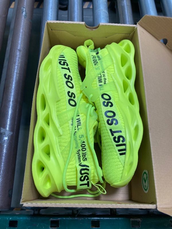 Photo 1 of Furuian Steel Toe Shoes for Men Lightweight Women Safety Shoes Comfortable Steel Toe Sneakers, Green US M7.5/W9