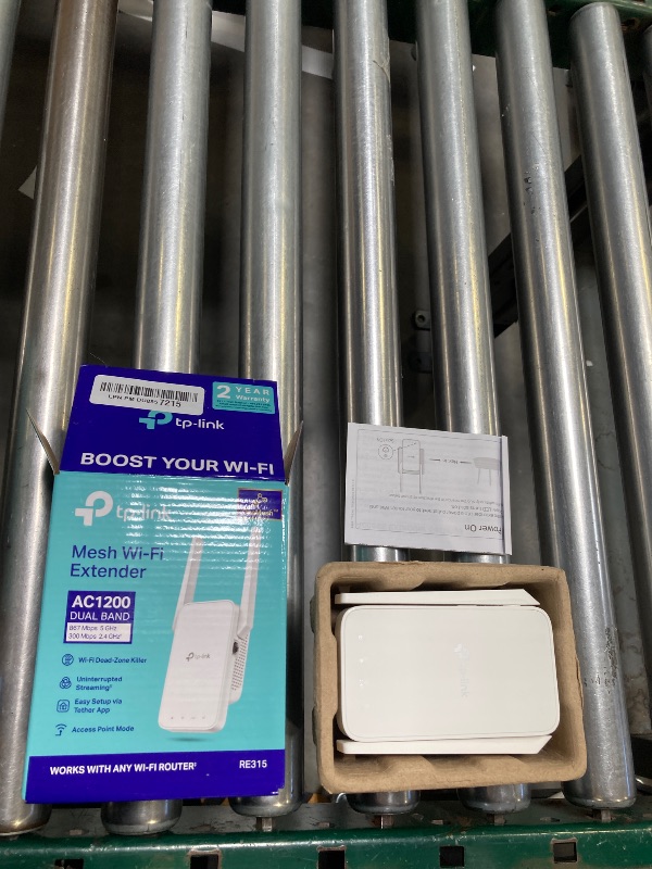 Photo 1 of TP-Link AC1200 WiFi Extender, 2024 Wirecutter Best WiFi Extender, 1.2Gbps home signal booster, Dual Band 5GHz/2.4GHz, Covers Up to 1500 Sq.ft and 30 Devices ,support Onemesh, One Ethernet Port (RE315)
