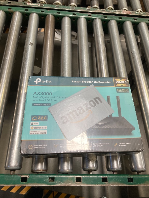 Photo 1 of TP-Link AX3000 WiFi 6 Router (Archer AX55 Pro) - Multi Gigabit Wireless Internet, 1 x 2.5 Gbps Port, Dual Band, VPN, OFDMA, MU-MIMO, USB Port, WPA3, Compatible With Alexa