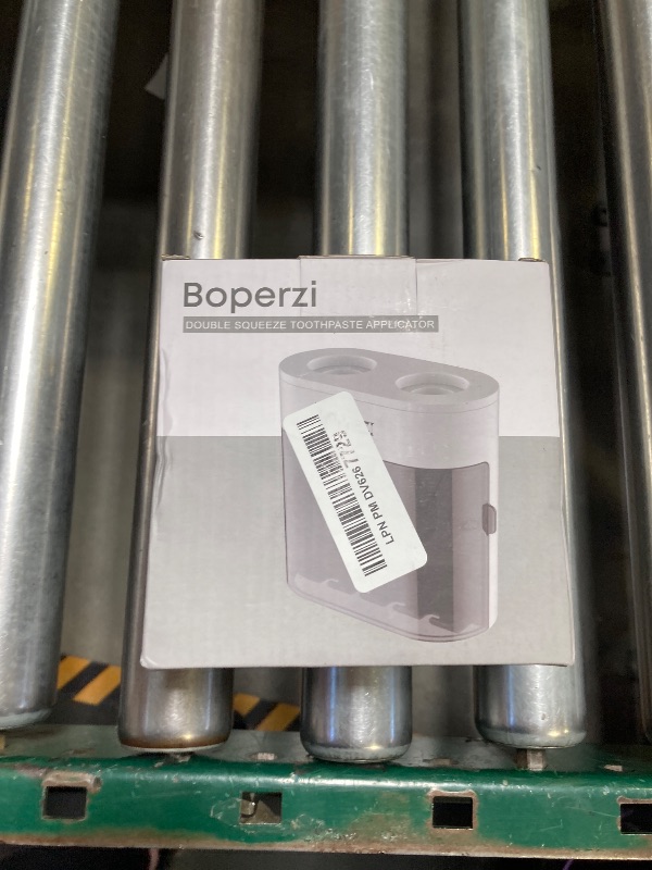 Photo 1 of Boperzi Dustproof Cover Toothbrush Holder Wall Mounted Automatic Dispenser for Shower Bathroom Set with 2 Toothpaste Squeezers(No Electric, No Light)