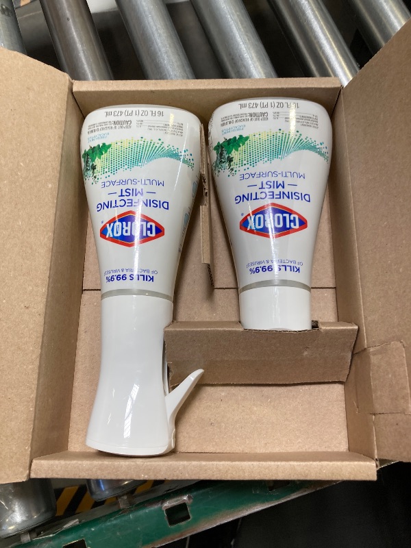 Photo 1 of Clorox Disinfecting Mist, Eucalyptus Peppermint, Household Essentials, 1 Spray and 1 Refill, 16 oz Each