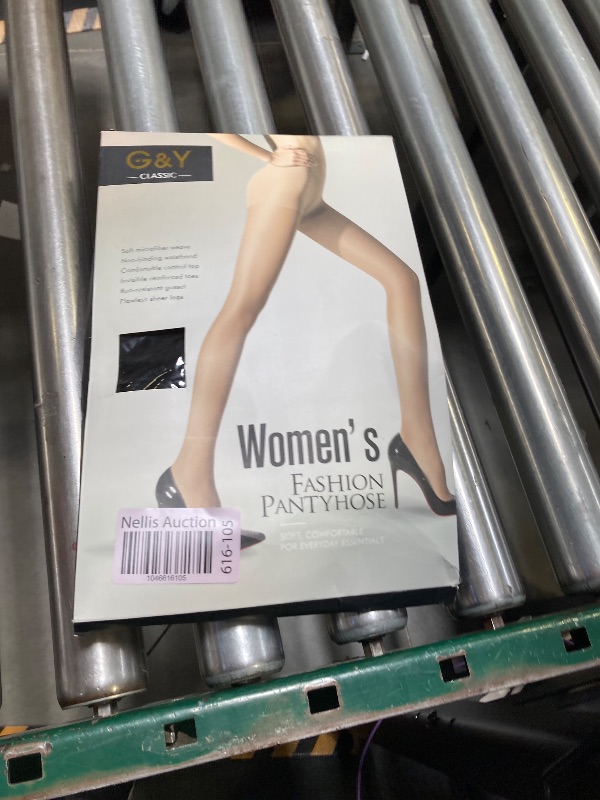 Photo 1 of G&Y 3 Pairs Women's Sheer Tights - 20D Control Top Pantyhose with Reinforced Toes(Black, XL)