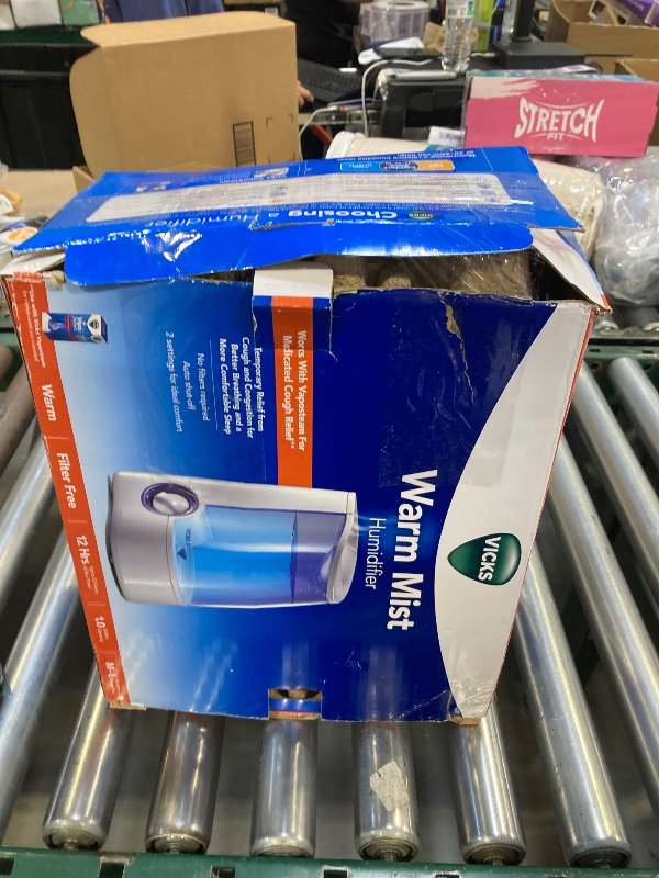 Photo 1 of Vicks Warm Mist Humidifier - Air Humidifier for Bedroom, Home & Large Room, Baby, Kids and Adults Soothing Steam Vaporizer for Cough, Congestion, Allergies & Dry Air, VapoSteam Compatible