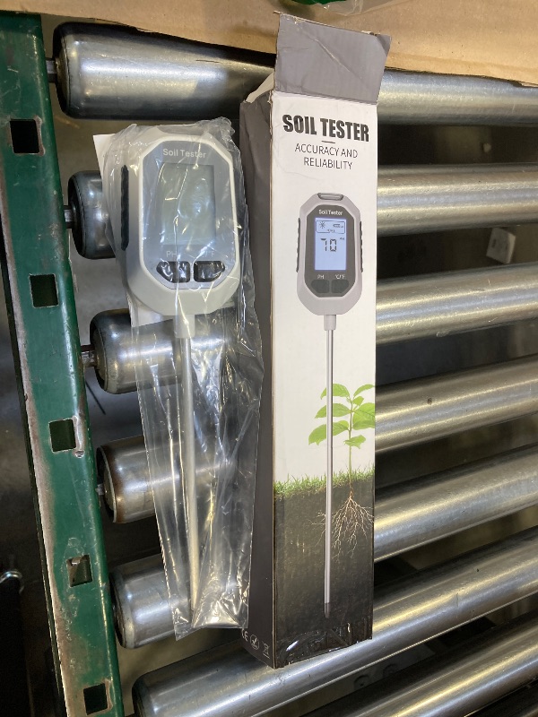 Photo 1 of 4-in-1 Soil Moisture Meter Digital Plant Temperature/Soil Moisture/PH Meter/Sunlight Intensity Backlight LCD Display Soil Test Meter for Gardening, Farming and Outdoor Plants