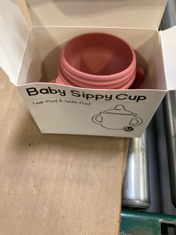 Photo 1 of Leeleelon® Silicone Sippy Cups for Baby, 6 oz, 6+ Months, Soft Spout and 100% Leak-Proof Design, Platinum Silicone (Canyon Rose)
