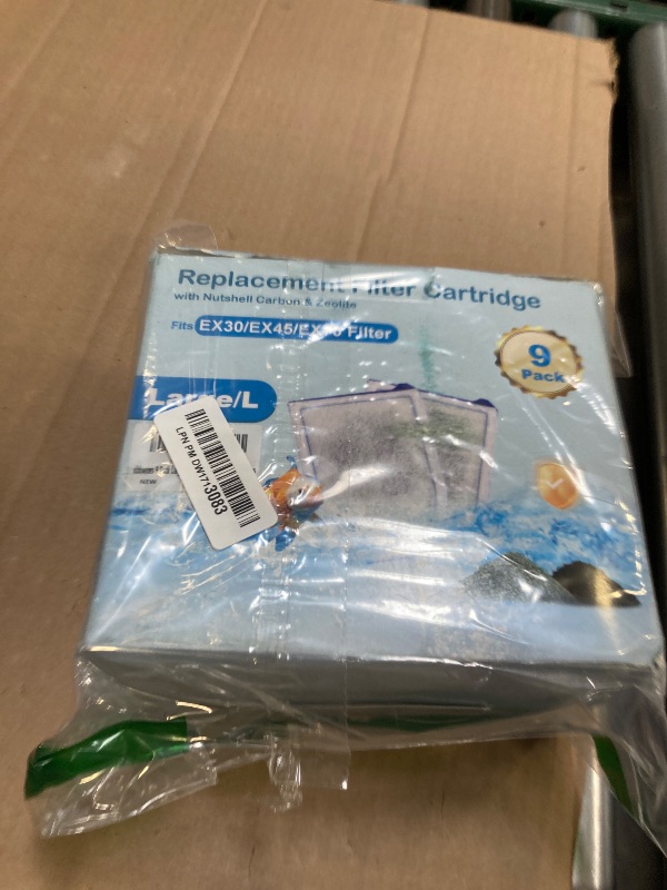 Photo 1 of 9 Pack Carbon Filter Cartridges Compatible with Tetra Whisper EX30/EX45/EX70 Filters, Replacement Filter Cartridges Large Compatible with Whisper EX30/EX45/EX70 Filters