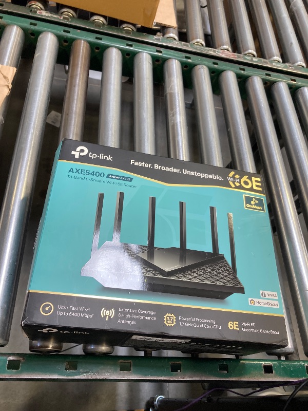 Photo 1 of TP-Link AXE5400 Tri-Band WiFi 6E Router (Archer AXE75)- Gigabit Wireless Internet Router, ax Router for Gaming, VPN Router, OneMesh, WPA3, Black