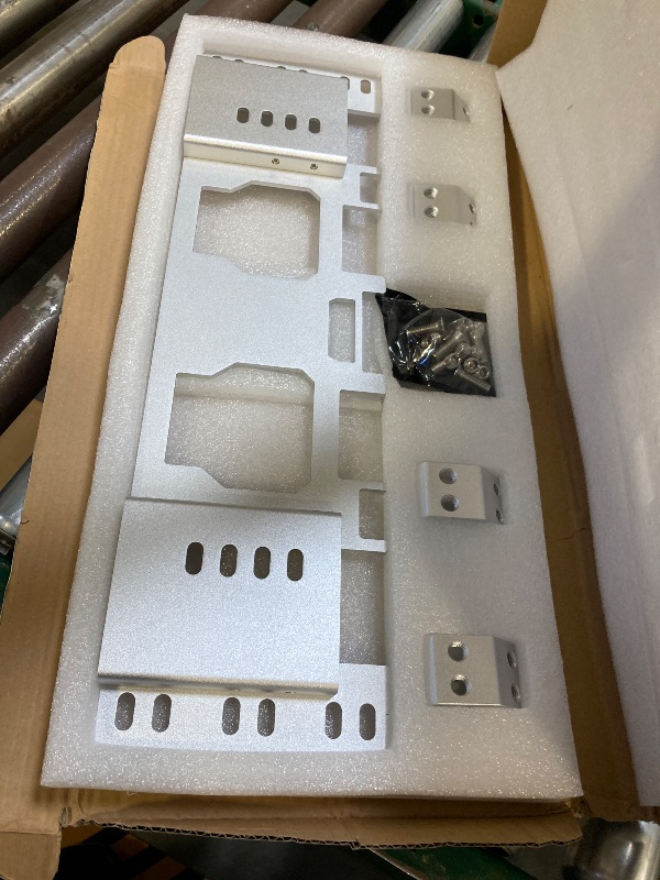 Photo 1 of Alpha Engineered Packout Mount – Front & Side Rail Bracket for Milwaukee Packout Toolbox – Includes Screws – Fits Milwaukee Packout Accessories, Organizers & Attachments – Silver