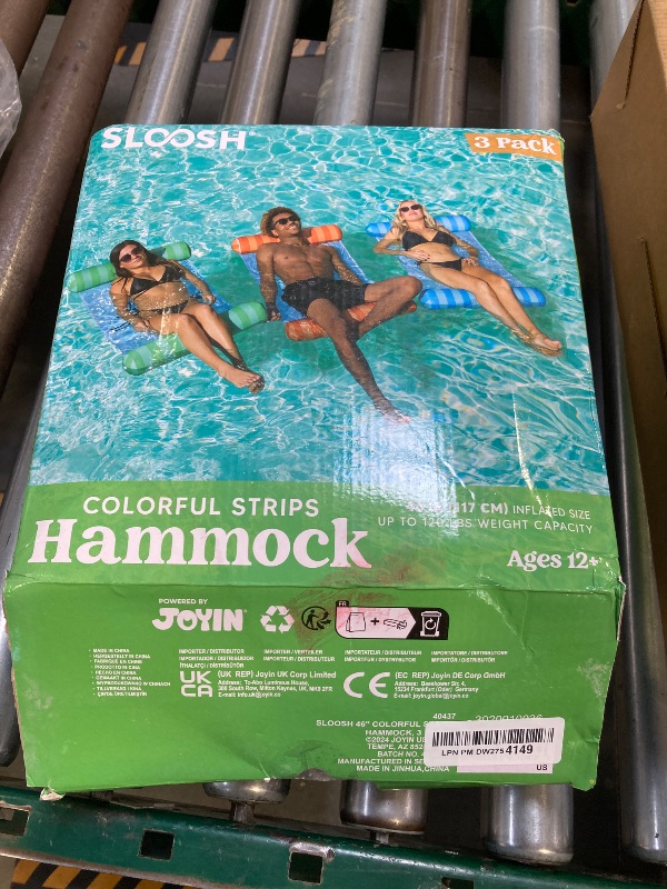 Photo 1 of Sloosh 3 Pack Multi Purpose Swimming Pool Hammock, Inflatable Pool Float Hammock for Outdoor, Pool, Beach, Water Hammock Lounges Pool Accessories (Saddle, Lounge Chair, Hammock, Drifter)