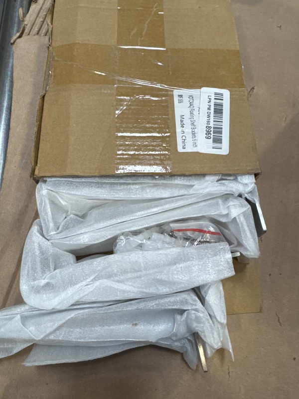 Photo 1 of Floating Shelf Brackets 6 inch - L Heavy Duty Shelf Brackets for Wood, Stainless Steel Bracket Hardware Supports for Shelves 6 Packs