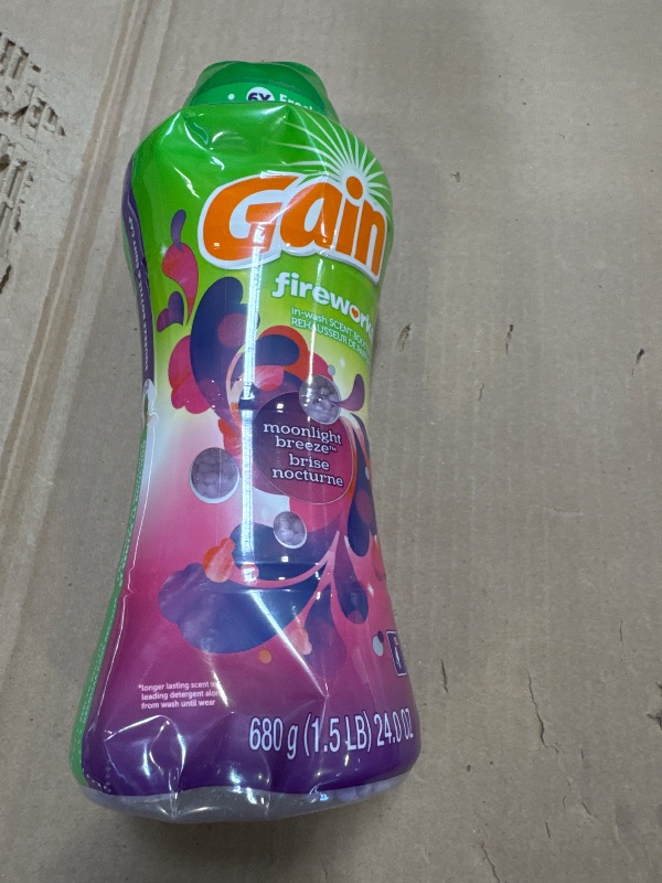 Photo 1 of Gain Fireworks In-Wash Scent Booster Beads, Moonlight Breeze, 24 oz