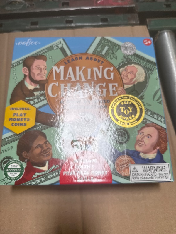Photo 1 of eeBoo: Making Change Game, Develops Math and Practical Money Skills, Educational Game That Allows for Skills to Form, Perfect for Ages 5 and up
