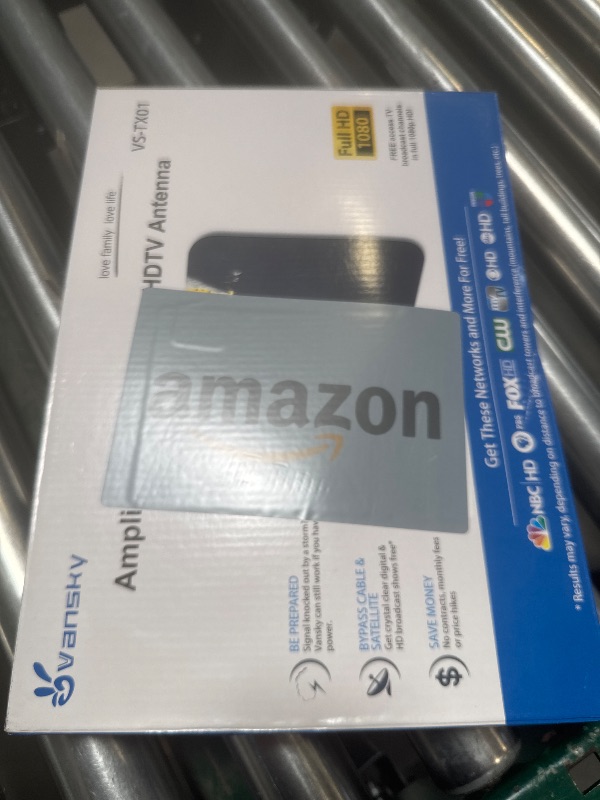 Photo 1 of TV Antenna Indoor, Digital Amplified Indoor HDTV Antenna, 1080p VHF UHF Television Local Channels Detachable Signal Amplifier and 16.5ft Long Coax Cable