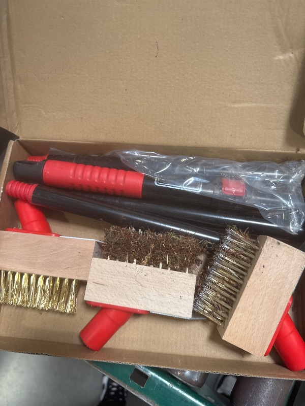 Photo 1 of Mitclear Moss Remove Brush with Long Handle(53IN), Deck Crevice Cleaning Tool, Weed Remover with Wire Brush & Metal Blade, Crack Moss Remover for Pavement Driveway Patio Sidewalk Paver(3 Brush Heads)