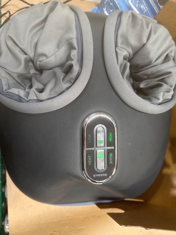 Photo 1 of Nekteck Shiatsu Foot Massager Machine with Soothing Heat, Deep Kneading Therapy, Air Compression, Improve Blood Circulation and Foot Wellness,Relax for Home or Office Use(Gray)