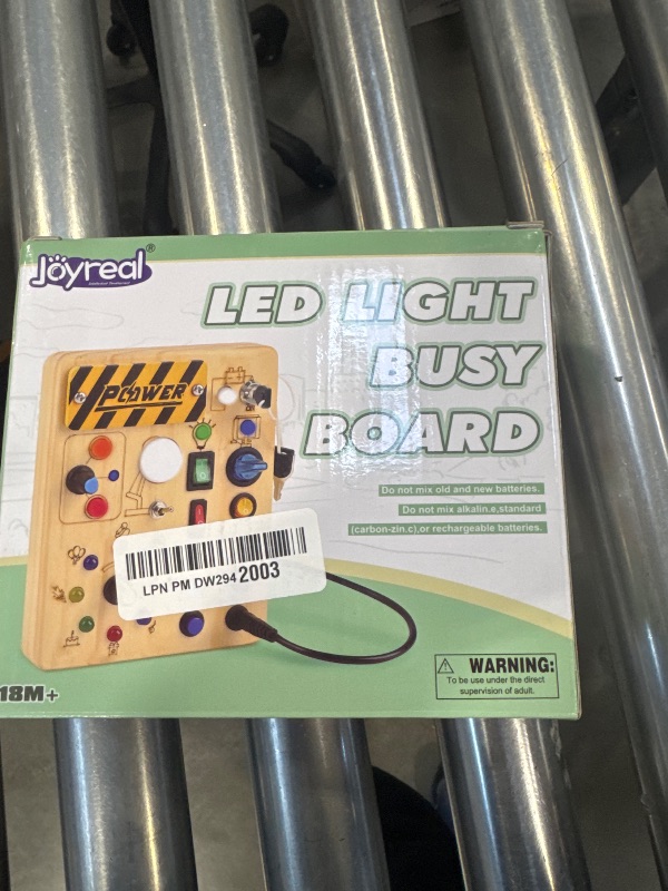 Photo 1 of Joyreal Montessori Busy Board Wooden Sensory Toys for Toddler with LED Light Up Switch, Baby Fidget Board Travel Toys for 18+ Months, 1 2 3 Year Old Boys Girls Toddler Toy Gifts (Classic)